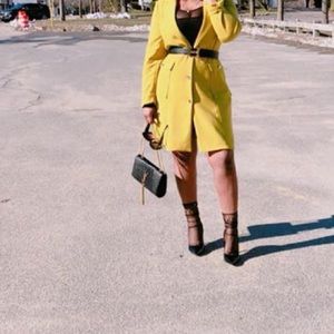 Yellow blazer dress